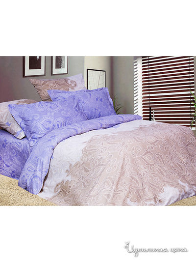 КПБ 1,5-спальный Храмцовский текстиль, цвет сиреневый, бежевый