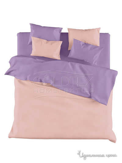 Комплект постельного белья двуспальный Goldtex, цвет розовый, сиреневый