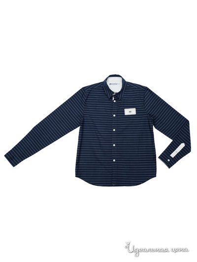 Рубашка S&#039;COOL! для мальчика, цвет синий, серый