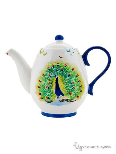 Чайник, 900 мл Elff Ceramics, цвет белый, синий