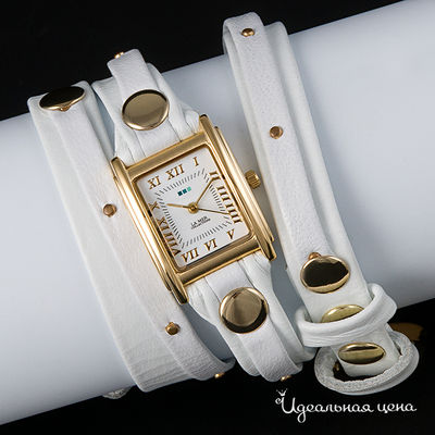 Часы, WHITE/WHITE STUD W/GOLD STUD AND GOLD FACE