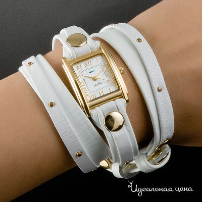 Часы, WHITE/WHITE STUD W/GOLD STUD AND GOLD FACE