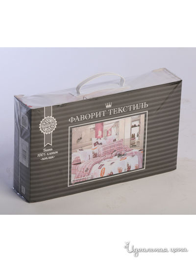 Комплект постельного белья Евро Фаворит-Текстиль, цвет розовый