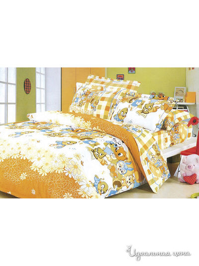 Комплект постельного белья 1,5-спальный Фаворит-Текстиль, цвет оранжевый