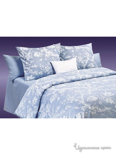 Комплект постельного белья 1,5-спальный Shinning Star &quot;Олеандр&quot;, цвет голубой