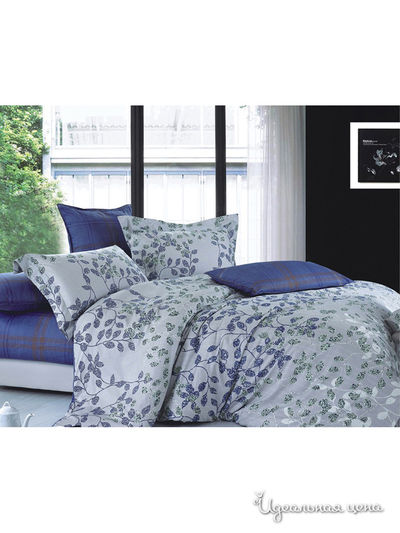 Комплект постельного белья 1,5-спальный Shinning Star &quot;Родос&quot;, цвет синий, серый