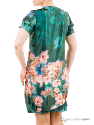 Платье Prima Linea, цвет зеленый, персиковый