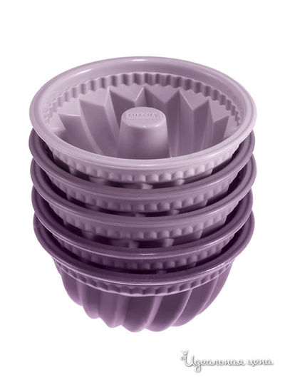 Силиконовые формы для выпечки, 6 шт Lurch, цвет фиолетовый