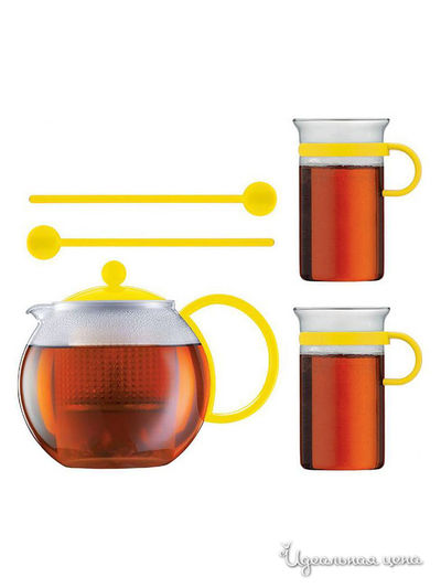 Набор чайный, 5 предметов Bodum, цвет желтый
