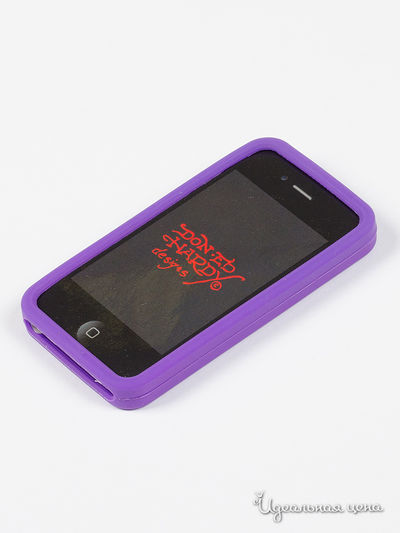 Чехол для IPHONE 4G, 4S Ed Hardy, цвет фиолетовый