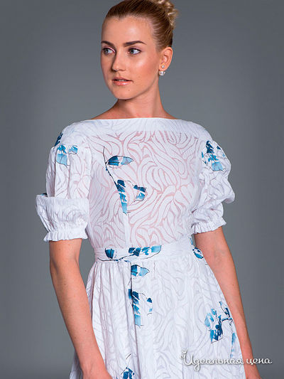 Платье Ksenia Knyazeva, цвет белый, синий
