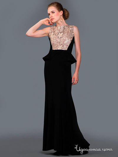 Платье Ksenia Knyazeva, цвет черный, бежевый