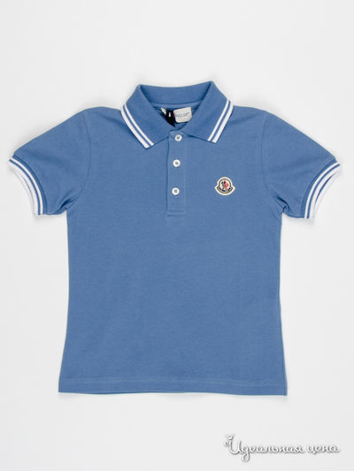 Рубашка-поло Moncler Kids, цвет синий