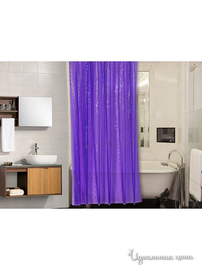 Штора для ванной, 180*180 см Valtery, цвет фиолетовый