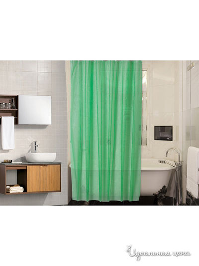 Штора для ванной, 180*180 см Valtery, цвет зеленый