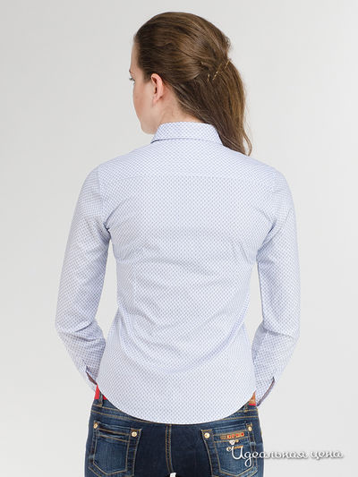 Рубашка Roberto Cavalli, цвет белый, синий