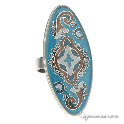 Кольцо Clara Bijoux, цвет голубой, коричневый