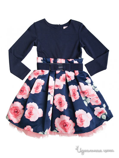 Платье PlayToday, цвет темно-синий, розовый