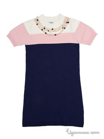 Платье S&#039;COOL! для девочки, цвет розовый, белый, синий
