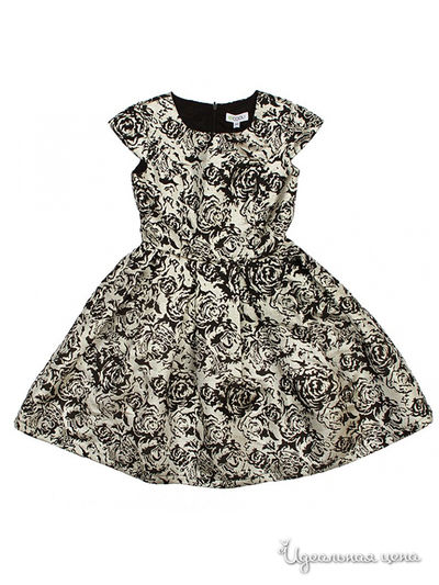 Платье S’COOL! для девочки, цвет серебряный, черный