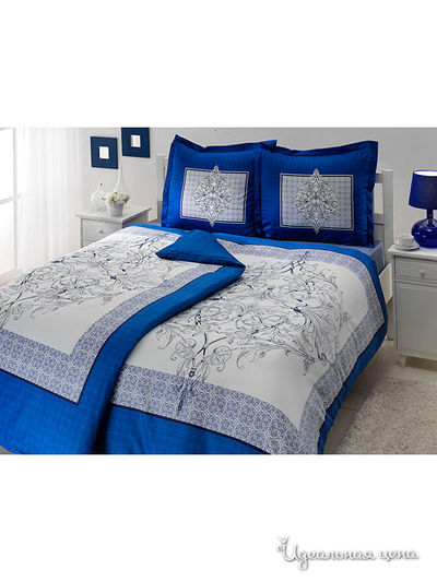 Комплект постельного белья Семейный TAC, цвет синий, серый