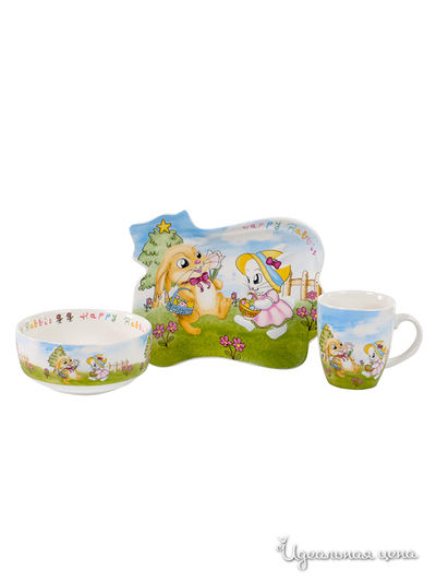 Набор детской посуды, 3 предмета Elff Decor, цвет мультиколор