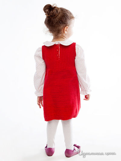 Платье Lovedo для девочки, цвет красный, белый