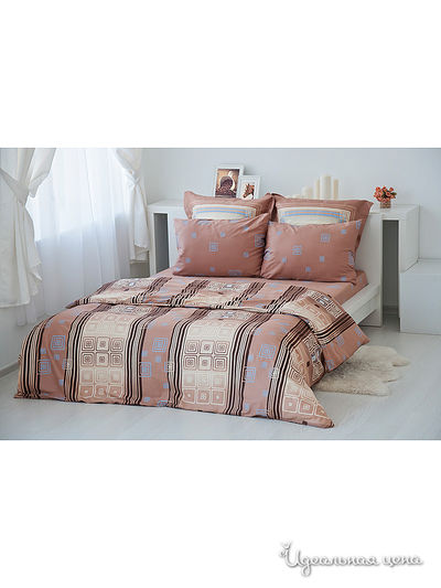 Комплект постельного белья двуспальный Тет-а-Тет, цвет коричневый