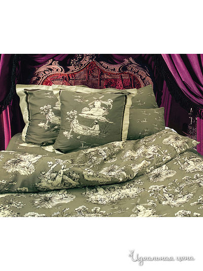 Комплект постельного белья двуспальный Тет-а-Тет, цвет хаки