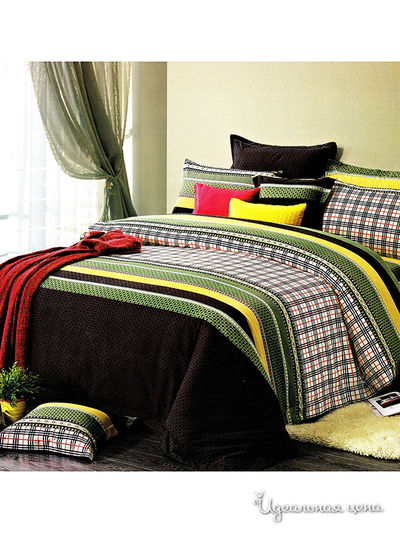 Комплект постельного белья Евро Текстильный каприз, цвет мультиколор