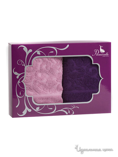 Комплект полотенец, 2 шт Primavelle, цвет фиолетовый, розовый
