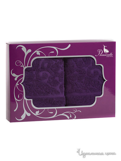 Комплект полотенец, 2 шт Primavelle, цвет фиолетовый