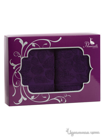 Комплект полотенец, 2 шт Primavelle, цвет фиолетовый