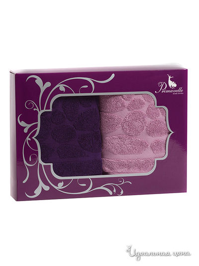 Комплект полотенец, 2 шт Primavelle, цвет фиолетовый, розовый