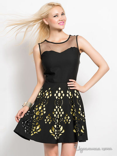 Платье Ironi, цвет черный, желтый