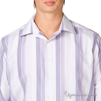 Сорочка Roberto Bruno мужская, цвет белый / фиолетоывй