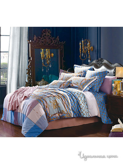Комплект постельного белья Евро Dream Time Store, цвет мультиколор