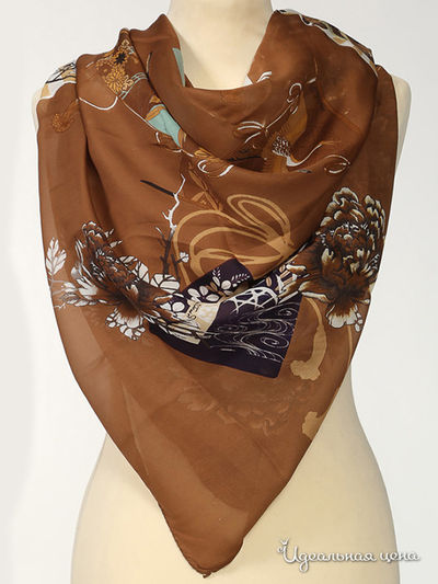 Платок Roberto Cavalli, цвет коричневый