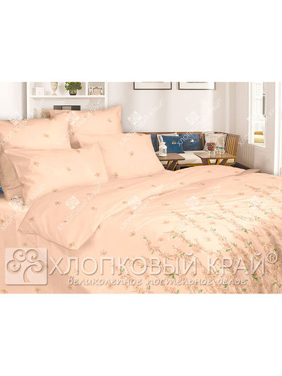 Комплект постельного белья евро Хлопковый Край, цвет розовый