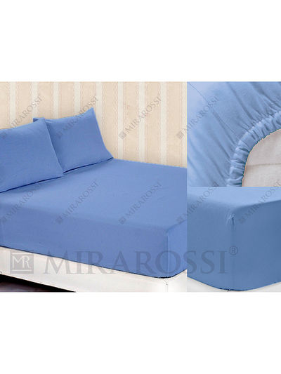 Комплект постельного белья евро Mirarossi, цвет голубой