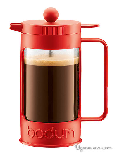 Кофейник с прессом Bodum, цвет красный