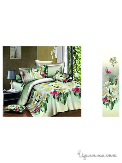 Комплект постельного белья Евро Caprice, цвет зеленый