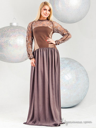 Платье Elena Fedel, цвет светло-коричневый
