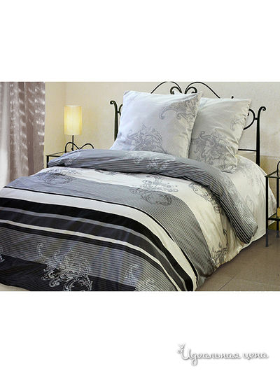 Комплект постельного белья 1,5-спальный, 70*70 см Блакiт, цвет серый