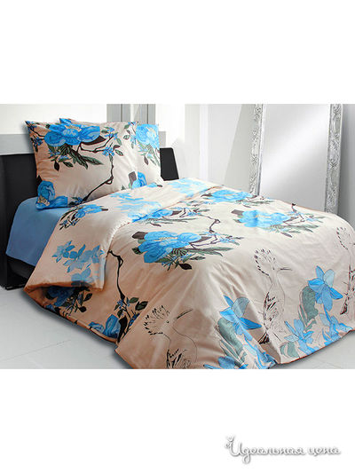 Комплект постельного белья двуспальный, размер наволочки 50х70 Блакiт, цвет бежевый, голубой