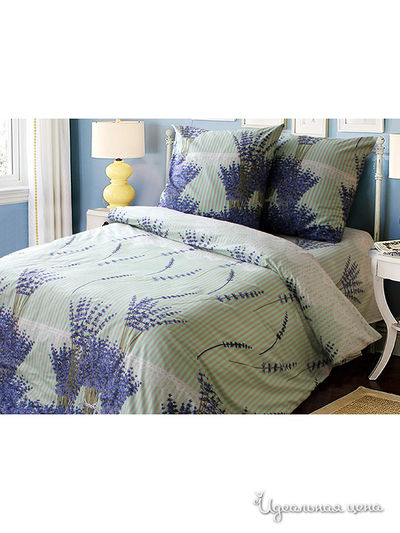 Комплект постельного белья 1,5-спальный, 50*70 см Блакiт, цвет сиреневый, светло-зеленый