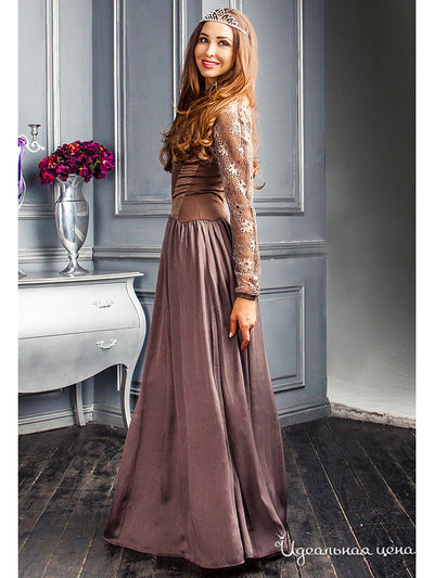 Платье Elena Fedel, цвет светло-коричневый