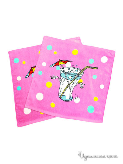Набор полотенец, 2 шт Текстильный каприз, цвет розовый