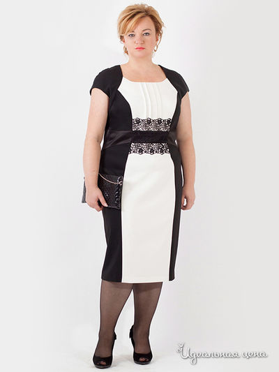 Платье Amelia Lux, цвет черный, белый