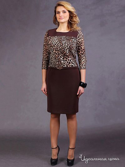 Платье Amelia Lux, цвет леопардовый